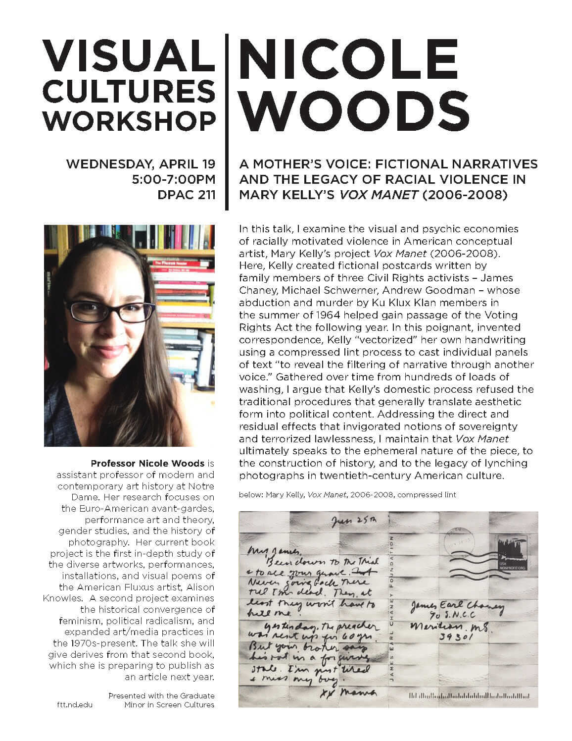 Nicole Woods - Visual Cultures Workshop