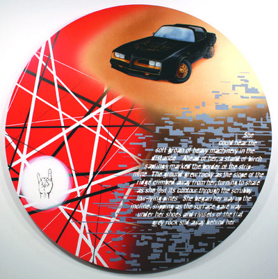 Lahr_Works Plexi, 2010, 45" diameter, oil and acrylic on panel
