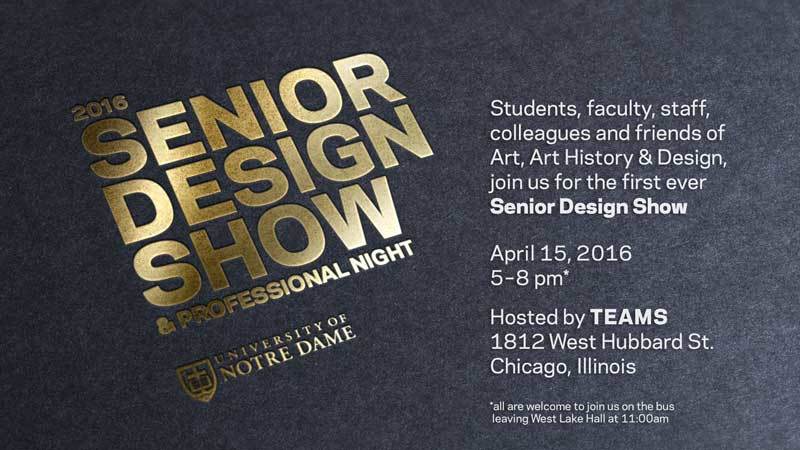 Senior Design Show April 15 