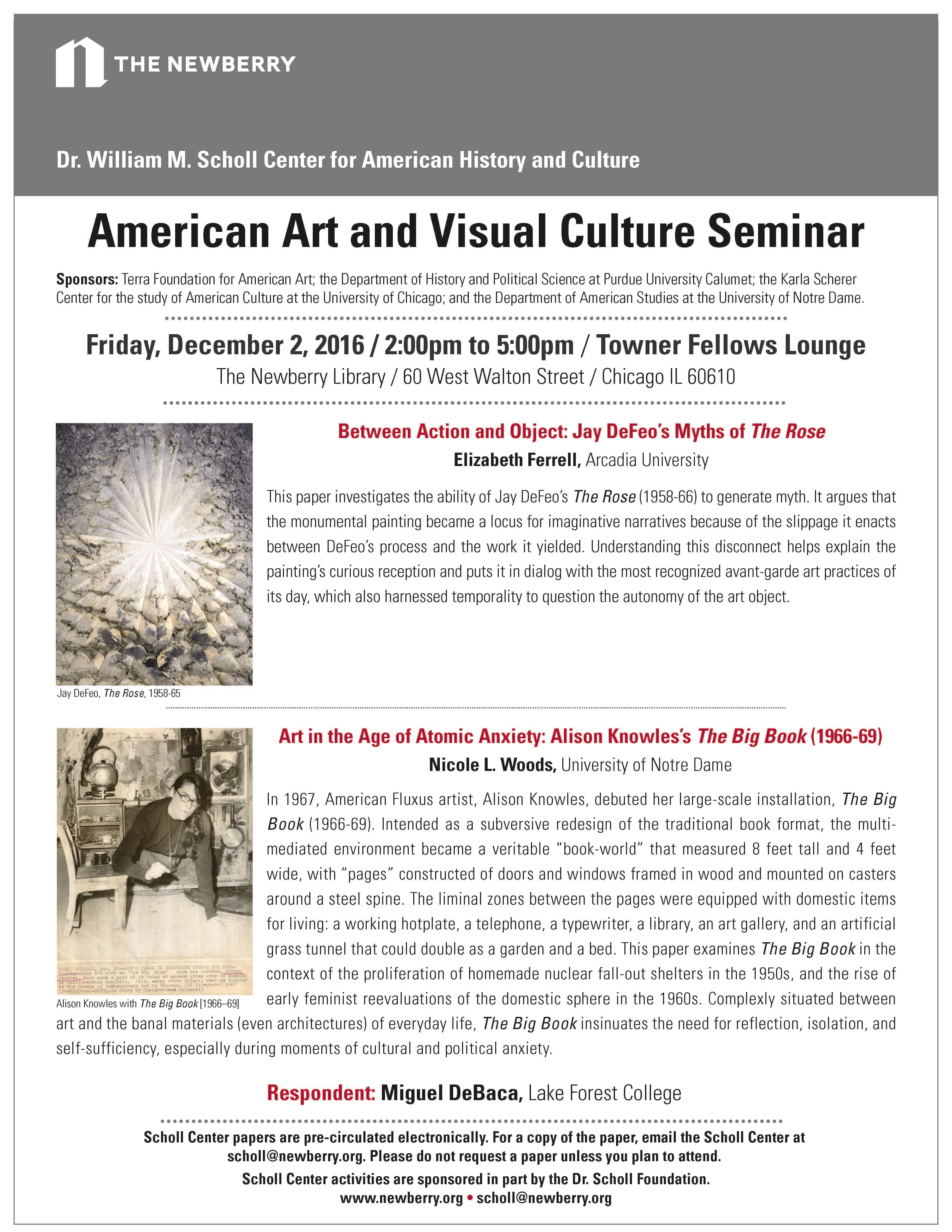 American Art And Visual Culture Seminar