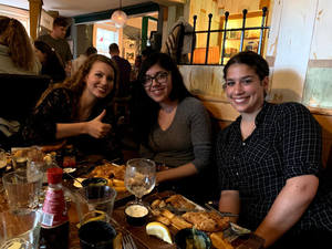 MFA students: Ana Fleming, Brittany Williams, and Cassandra Schifano