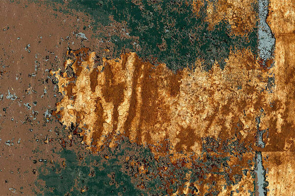Justin Barfield Bathroom Stall Silkscreen Varnish On Rusted Paper Www
