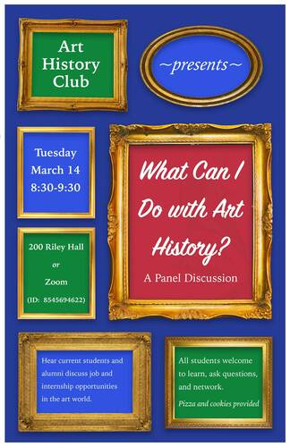 Art History Club Internship Panel 2022 Poster