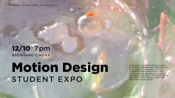 Motion Design Student Expo poster